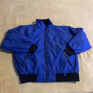 Vintage White Sierra Blue Fleece‎ Lined Bomber Jacket Men 3XL Full Zip 90s Coat